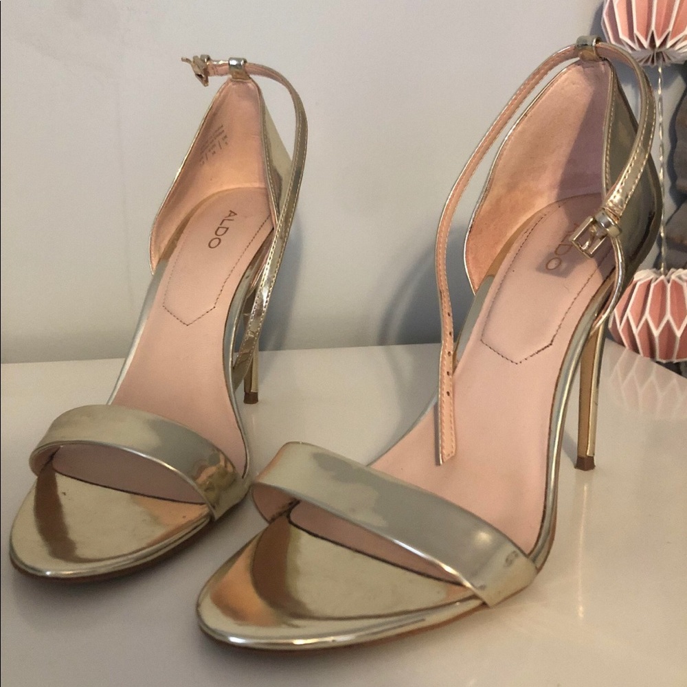 Gold Aldo Heels